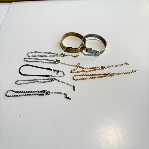 Costume Jewelry Silver and Gold Bundle of Bracelets - Picture 2 of 5